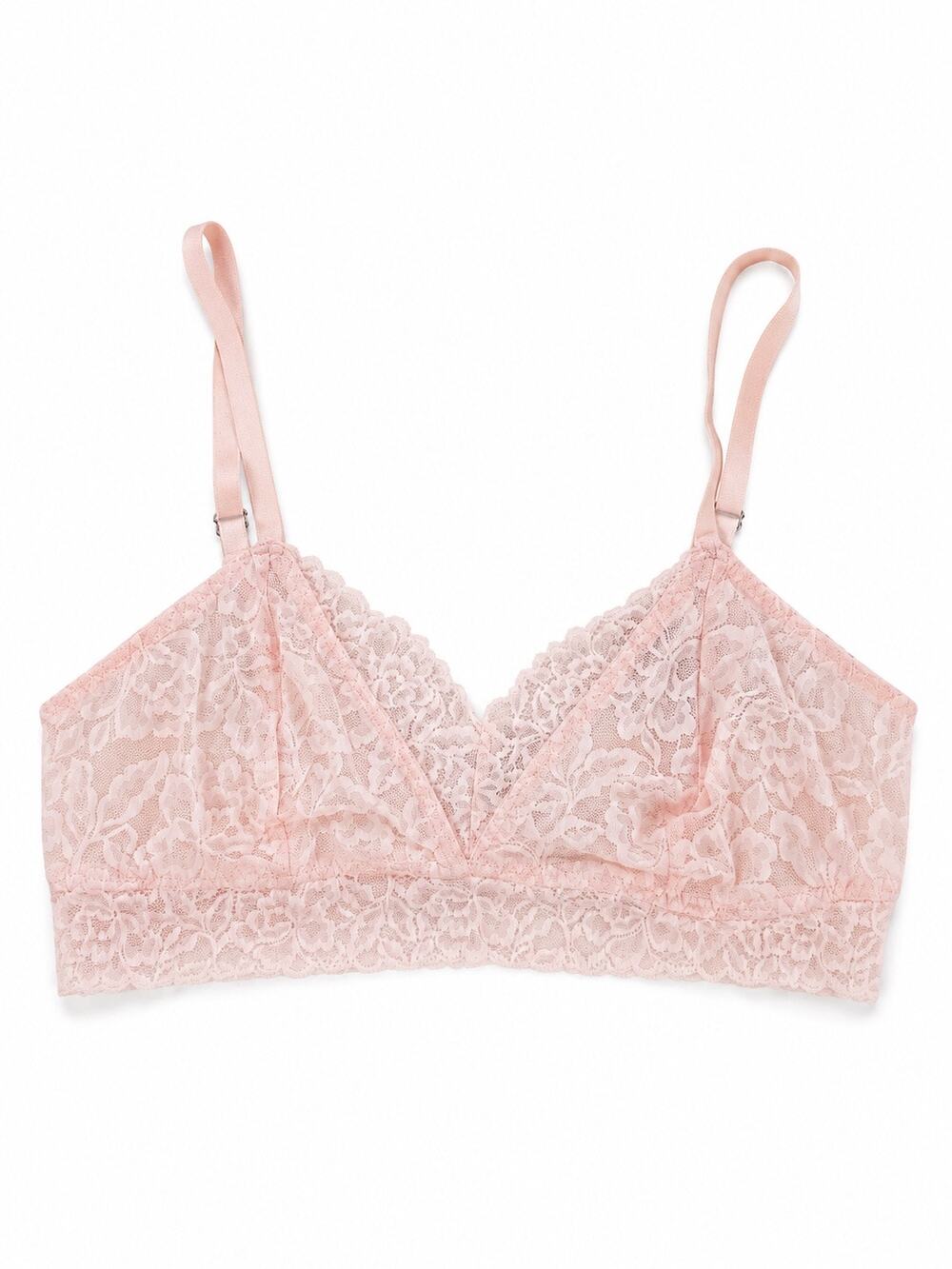 State of Day Lace Bralette Small Pink Floral Wireless Bra Comfort Unpadded